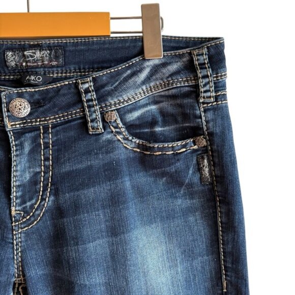 Silver Jeans Aiko Mid Skinny Zip Ankle Jeans 33 Ankle Zipper - Picture 6 of 16